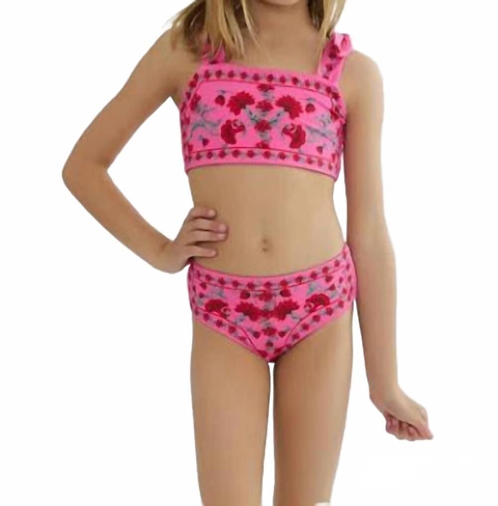 NEW BEACH RIOT little stella janie set in redwood foral